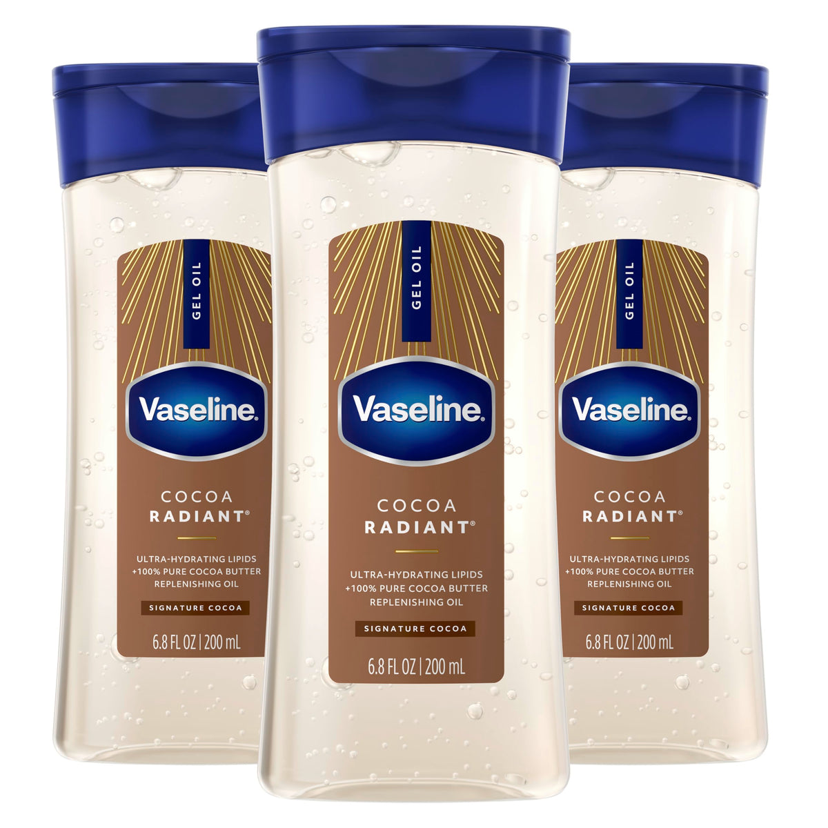 Vaseline front packaging shows bottle and label for easy identification and trust