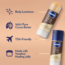 Vaseline shimmer stick on lips adding subtle shine and hydration benefit