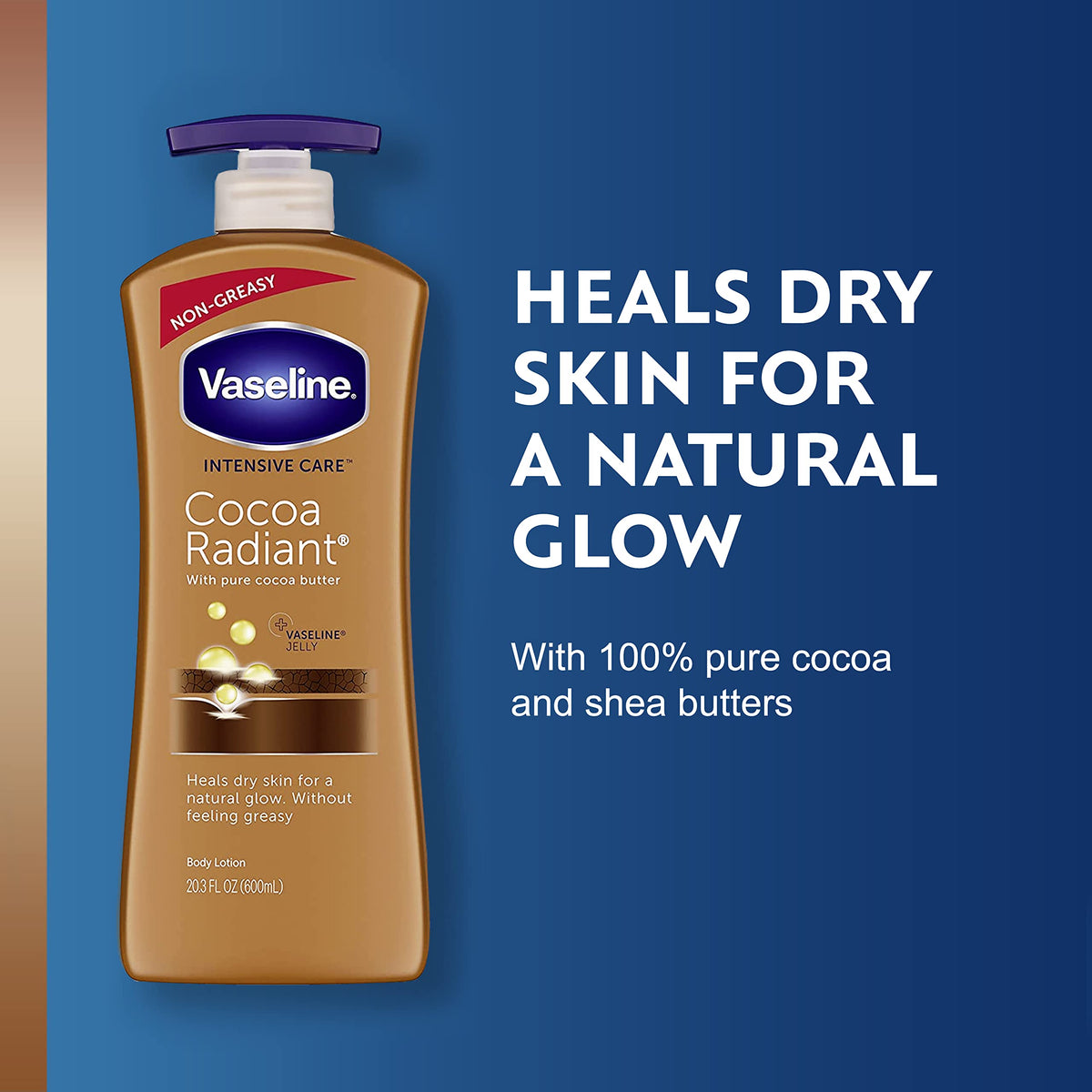 Vaseline shimmer stick in hand for easy portable glow