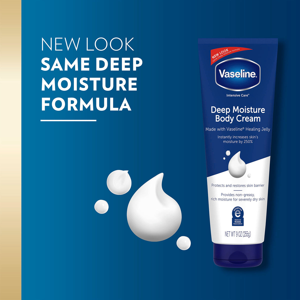 Vaseline creamy texture close-up showing smooth, non-greasy finish