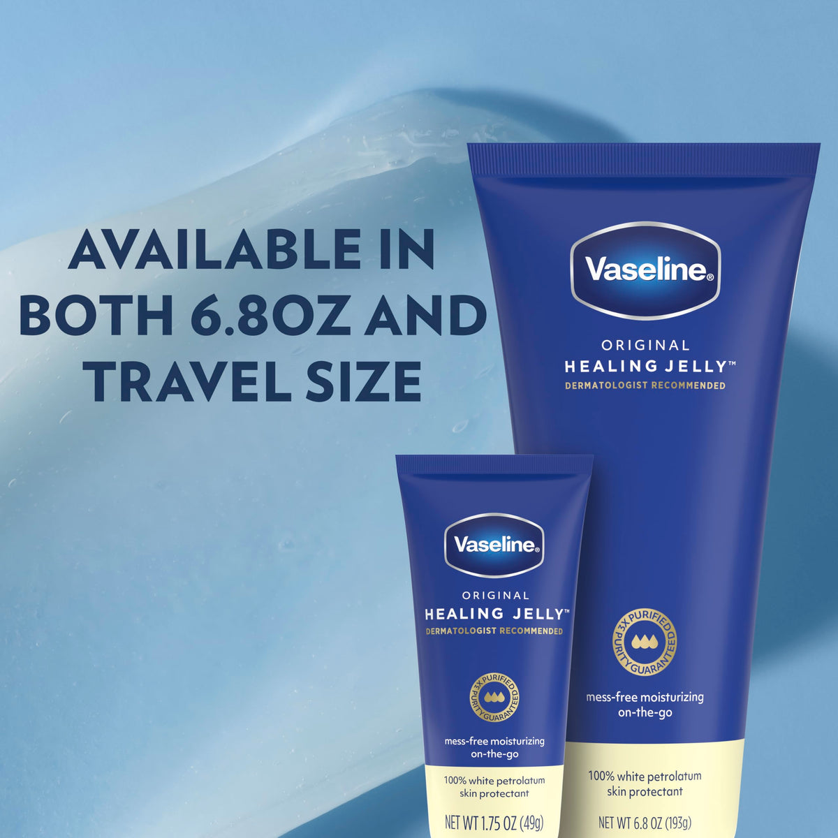 Vaseline used on an elbow to soften rough, dry skin areas