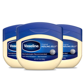 Vaseline jar front view showing brand and large 13 oz size for extended use