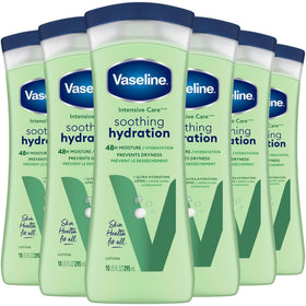 Vaseline front packaging 6-pack showing value and care