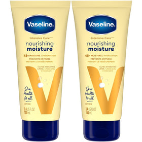 Vaseline two-pack front packaging showing compact tubes for travel