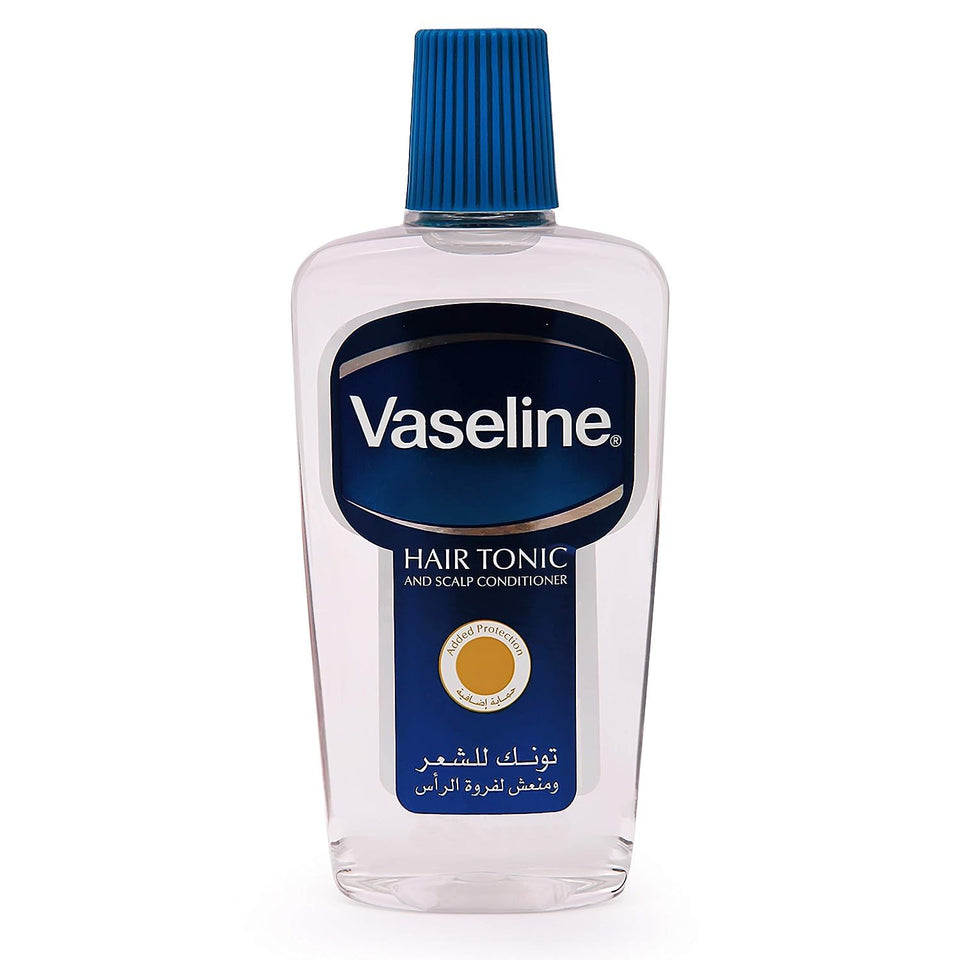 Vaseline front bottle showing clean design and grooming benefit
