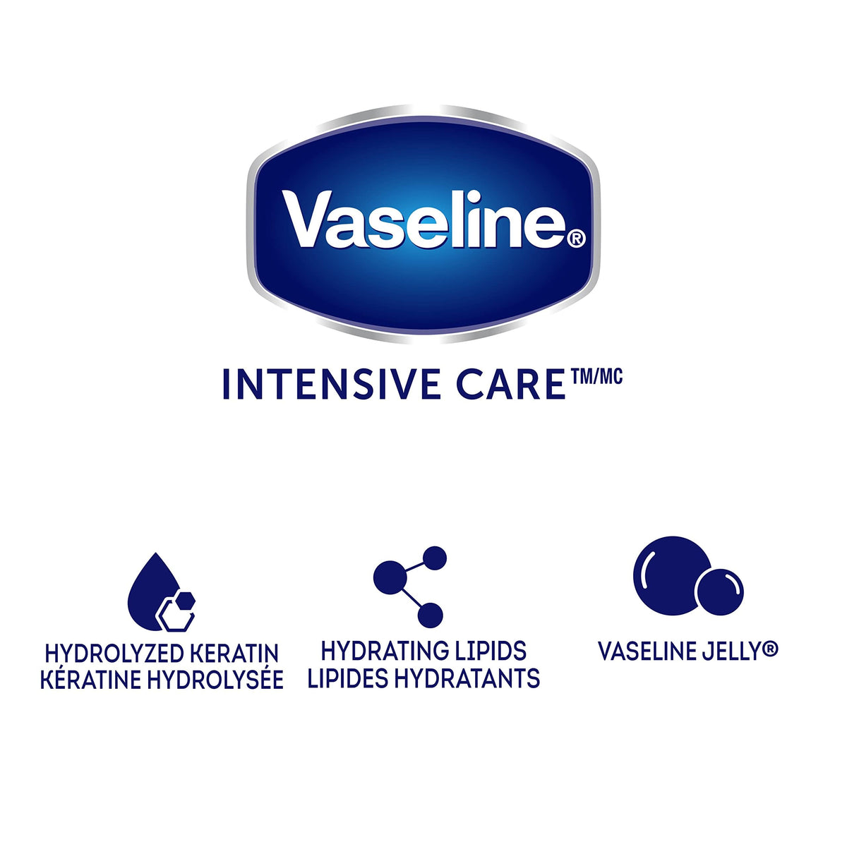 Vaseline being applied to hands showing fast absorption and smoother skin