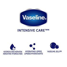 Vaseline being applied to hands showing fast absorption and smoother skin