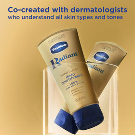 Vaseline hand butter being applied to hands highlighting nourishment and barrier protection