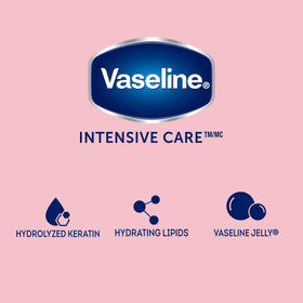 Vaseline hand cream being applied to nails and cuticles for improved strength