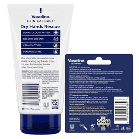 Vaseline close-up texture swatch showing cream absorption and protective effect