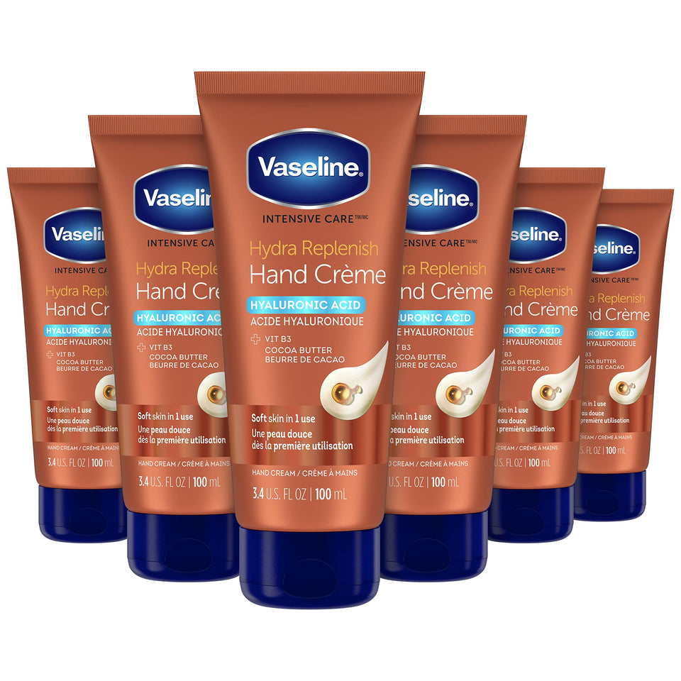 Vaseline front tube showing product branding and size for quick identification and convenience