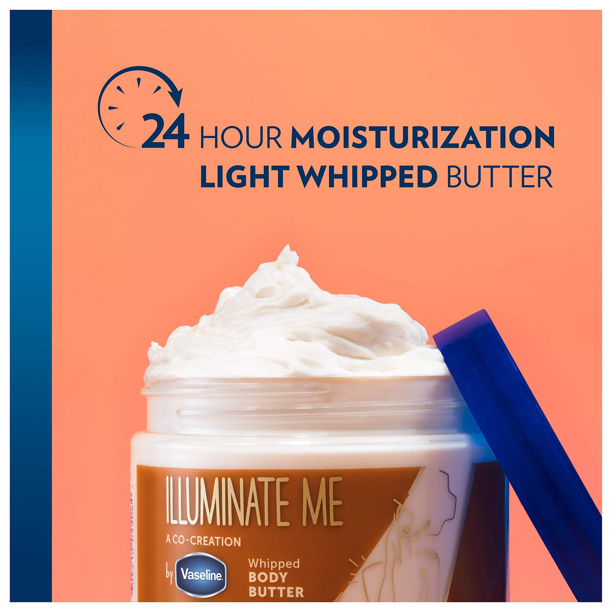 Vaseline jar next to hand showing scale and recyclable packaging benefit