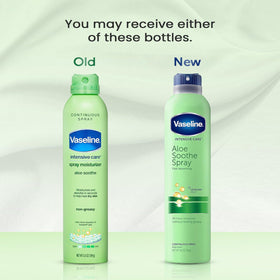 Vaseline bottle in bathroom after-shower scene, speeds routine and soothes skin