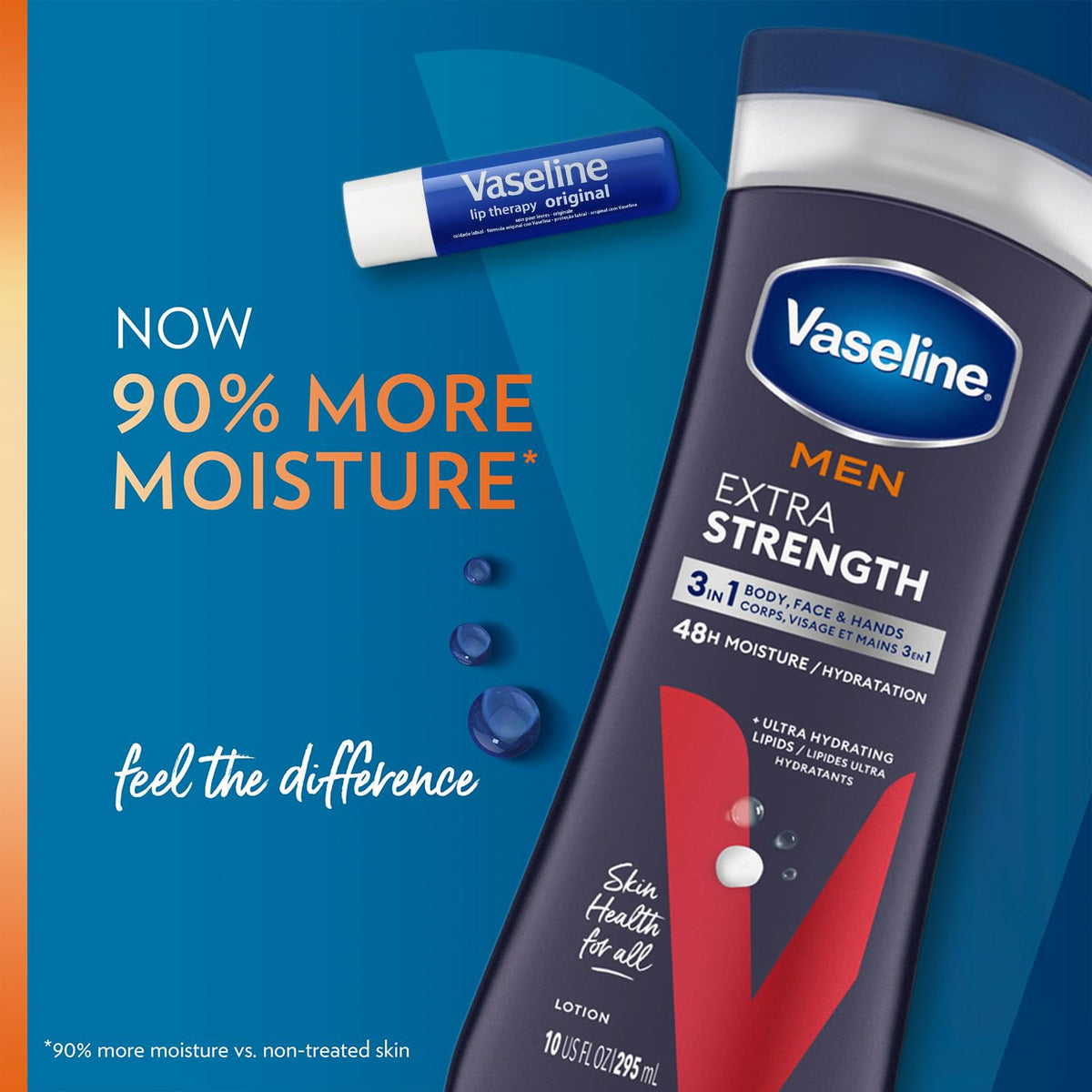 Applying Vaseline lotion to hands for quick absorption and smoother skin