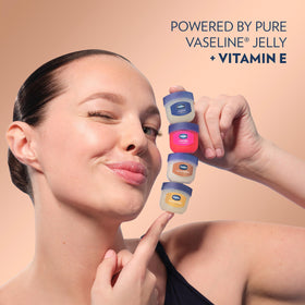 Vaseline ingredients label closeup focusing on cocoa butter inclusion and moisturizing benefits