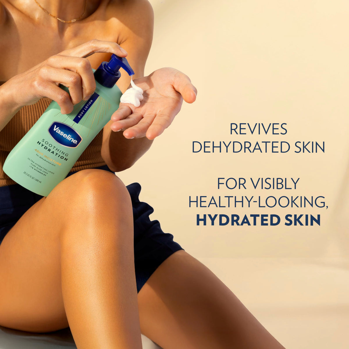Close-up of Vaseline label highlighting aloe and lipids