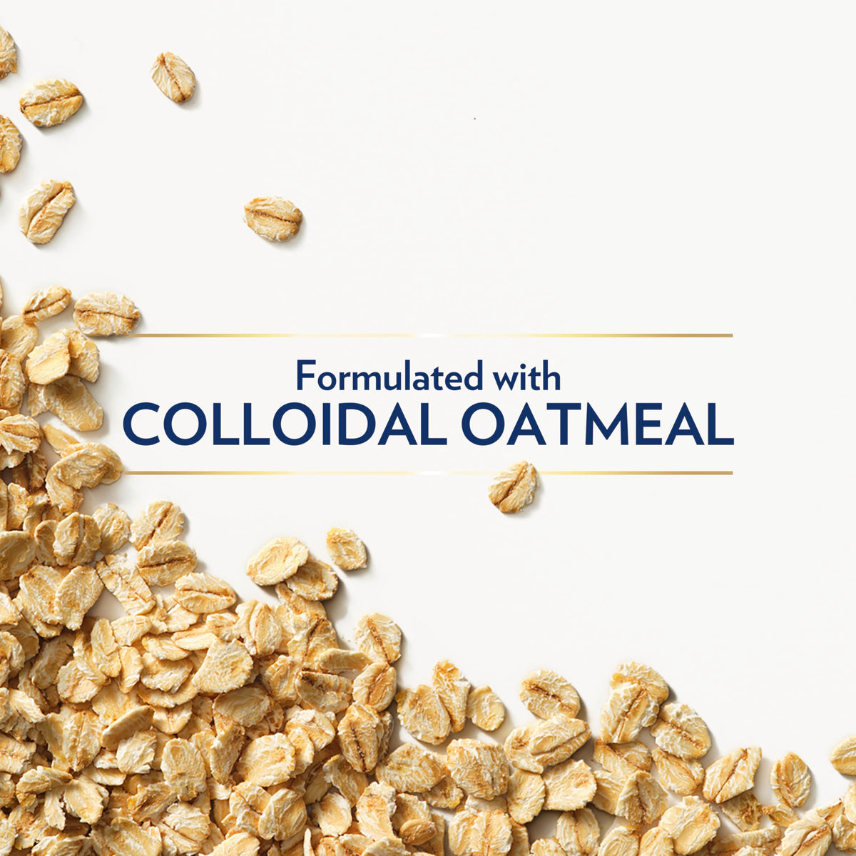 Vaseline ingredient label closeup showing colloidal oatmeal and lipids benefit