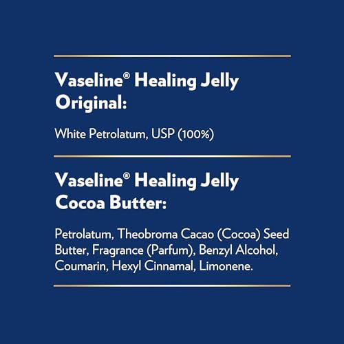 Vaseline jars on a bathroom counter in lifestyle setting showing daily use