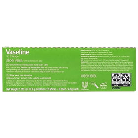 Vaseline texture swatch of Aloe balm showing non-greasy finish