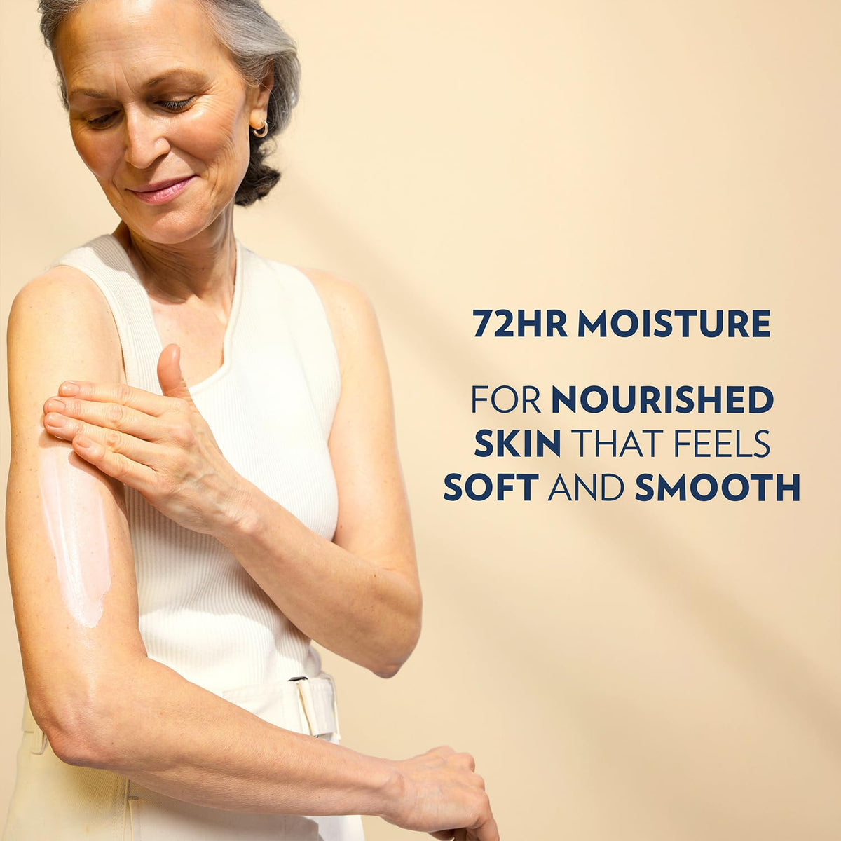 Applying Vaseline lotion to dry hands to smooth cracked skin effectively