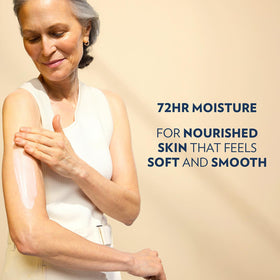 Applying Vaseline lotion to dry hands to smooth cracked skin effectively