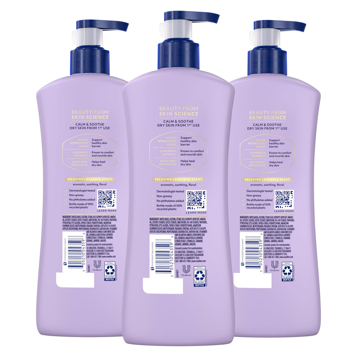 Vaseline lotion texture close-up demonstrating fast absorption and non-greasy finish