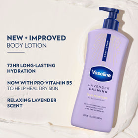 Vaseline pump dispensing lotion highlighting easy application and controlled use benefit