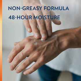 Close-up of lotion texture demonstrating Vaseline hydration and non-greasy feel