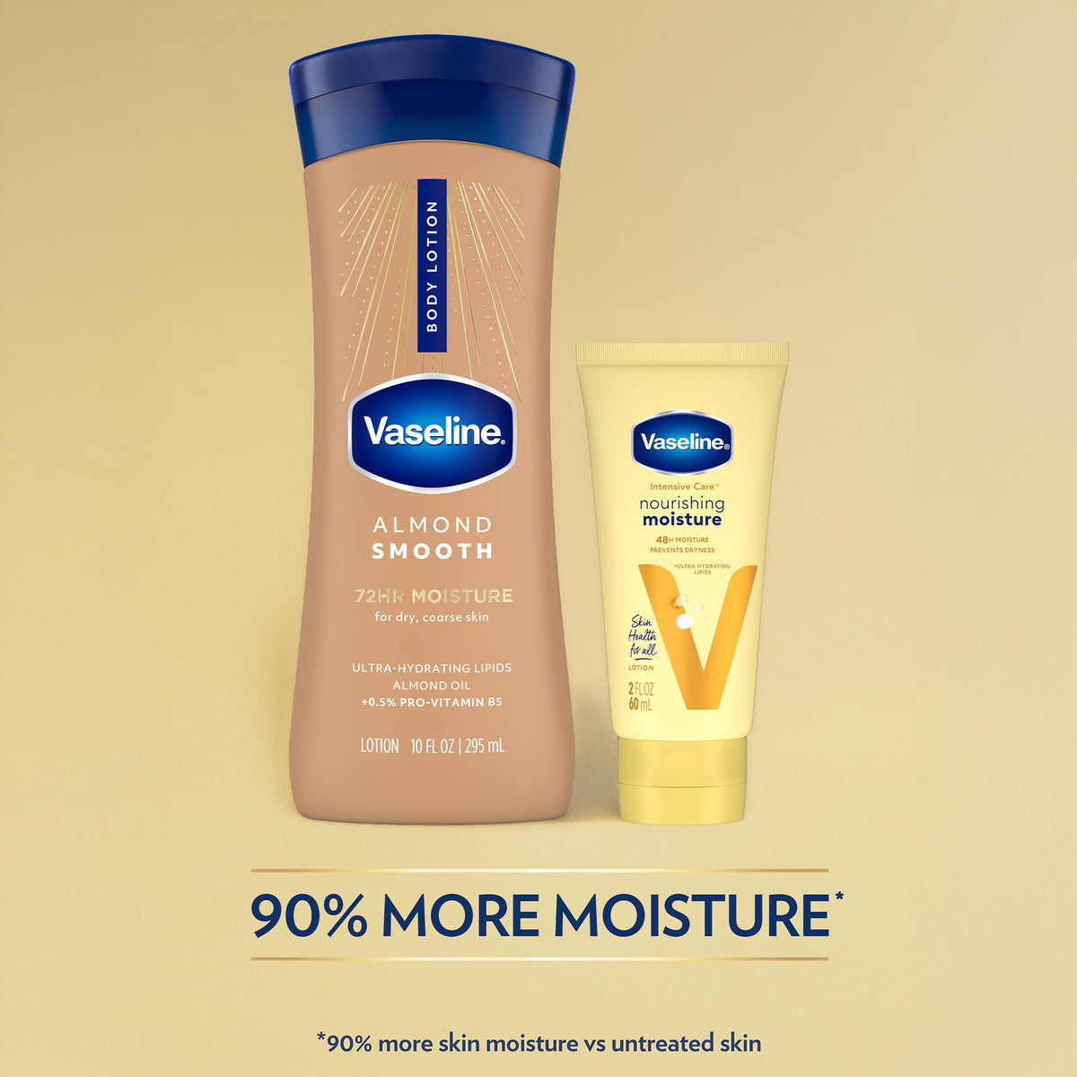Vaseline lotion texture spread on skin for fast absorbing moisture