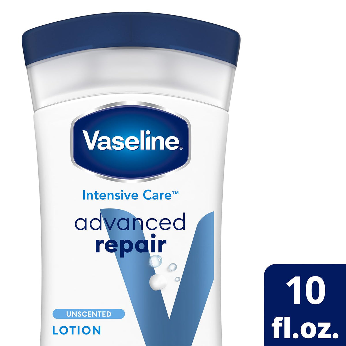 Vaseline lotion texture on palm showing smooth, fast-absorbing consistency