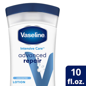Vaseline lotion texture on palm showing smooth, fast-absorbing consistency
