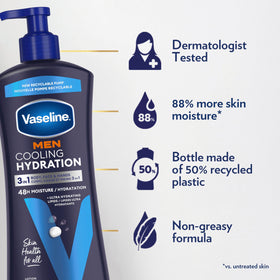 Applying Vaseline lotion to hands for quick-absorbing moisture