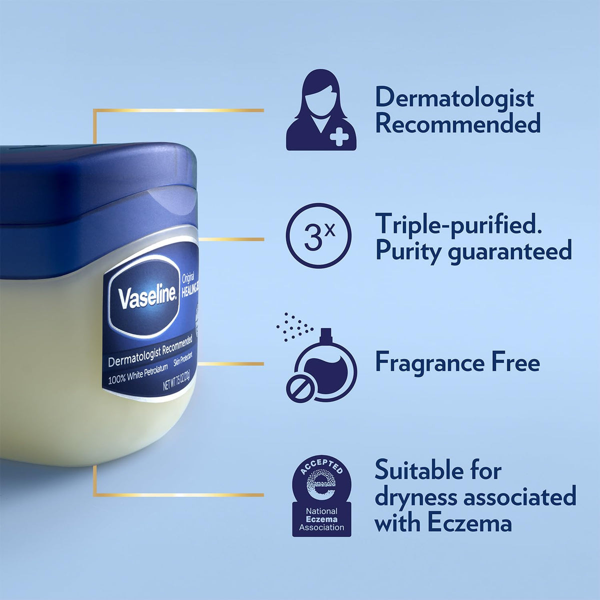 Vaseline mini jar held in hand showing portable size for travel convenience