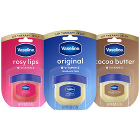 Vaseline mini jars front packaging showing variety and portability benefit