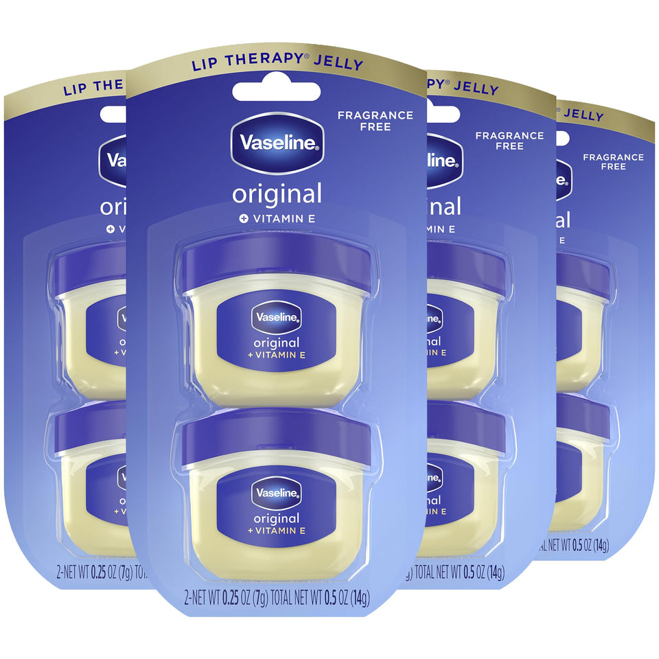 Vaseline mini jars front packaging showing quantity and convenience