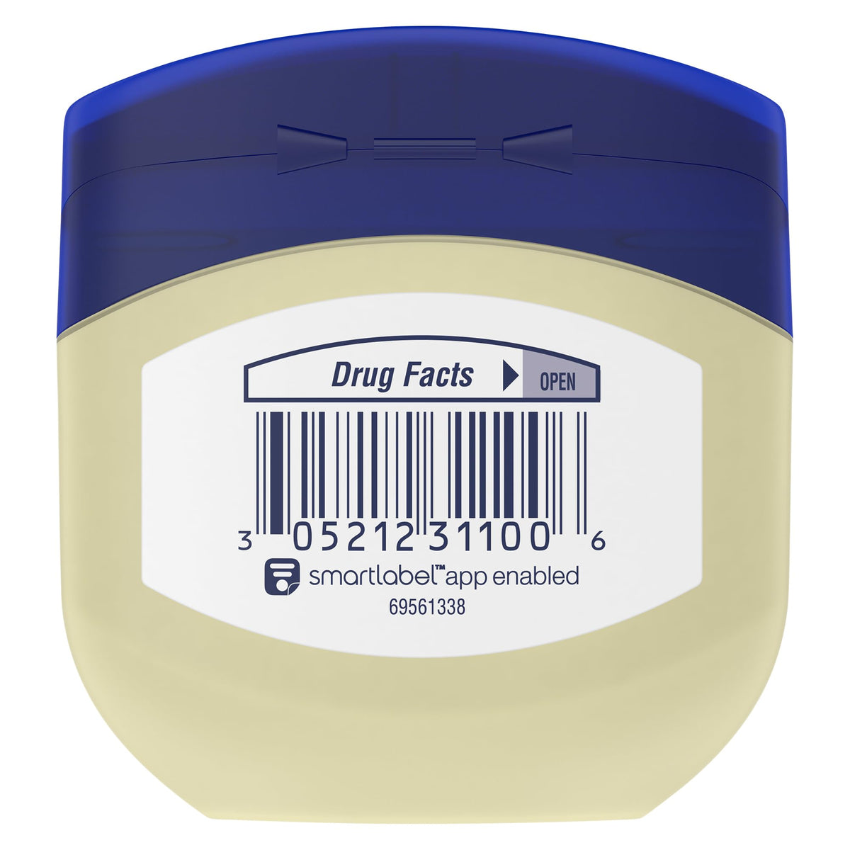 Vaseline open jar close-up showing smooth balm texture for sealing moisture