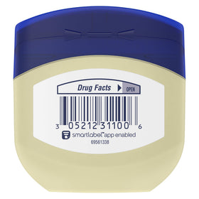 Vaseline open jar close-up showing smooth balm texture for sealing moisture
