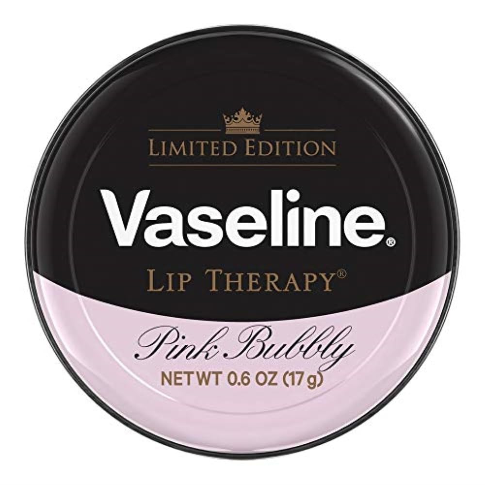 Vaseline pink bubbly front tin showing rosé packaging and collectible appeal