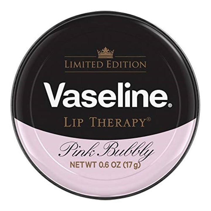 Vaseline pink bubbly front tin showing rosé packaging and collectible appeal
