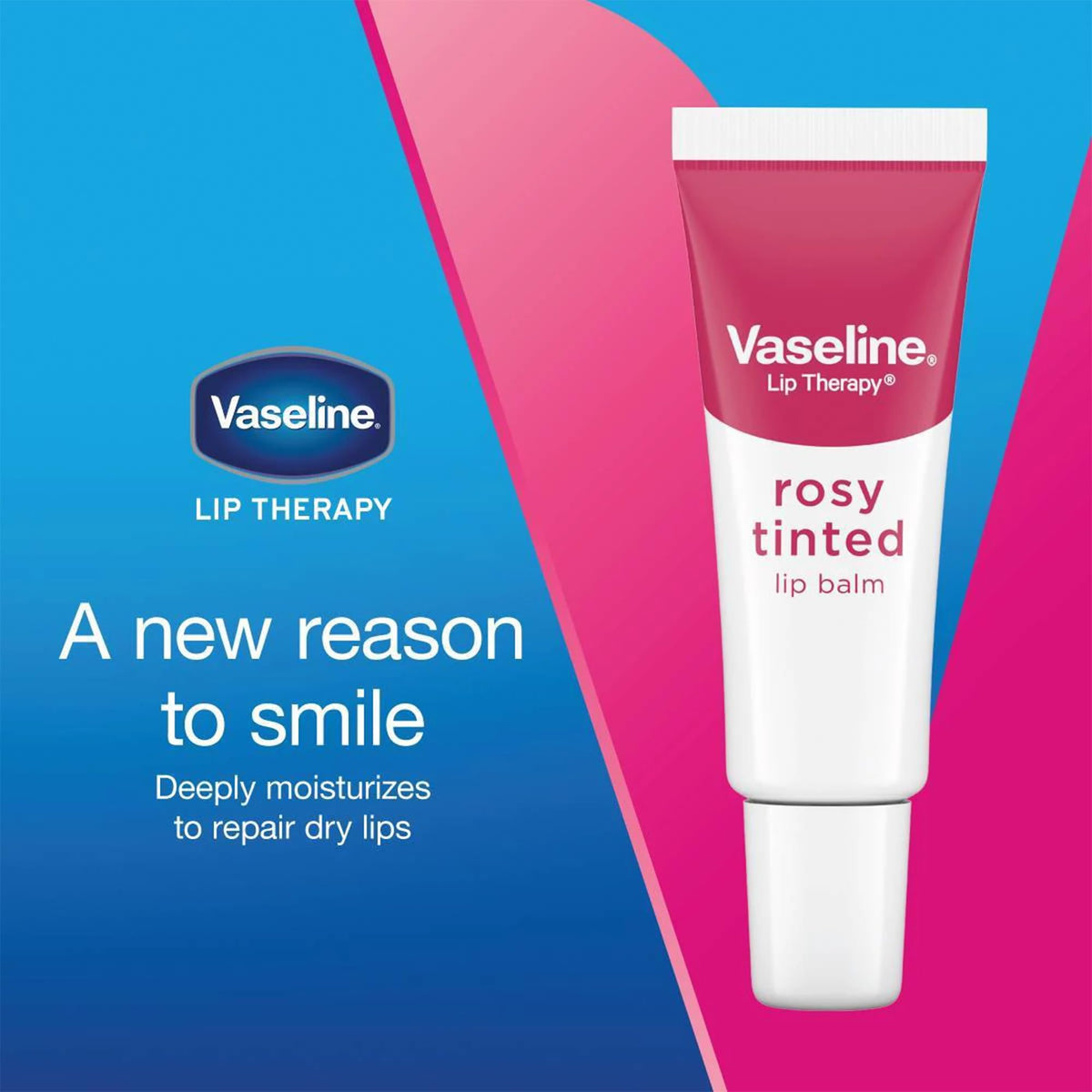 Vaseline tube in hand showing pocket-size convenience for on-the-go protection