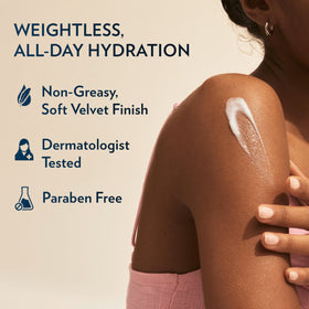 Vaseline being applied on arm demonstrating lightweight hydration