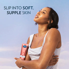 Vaseline product label close-up showing paraben-free and dermatologist tested