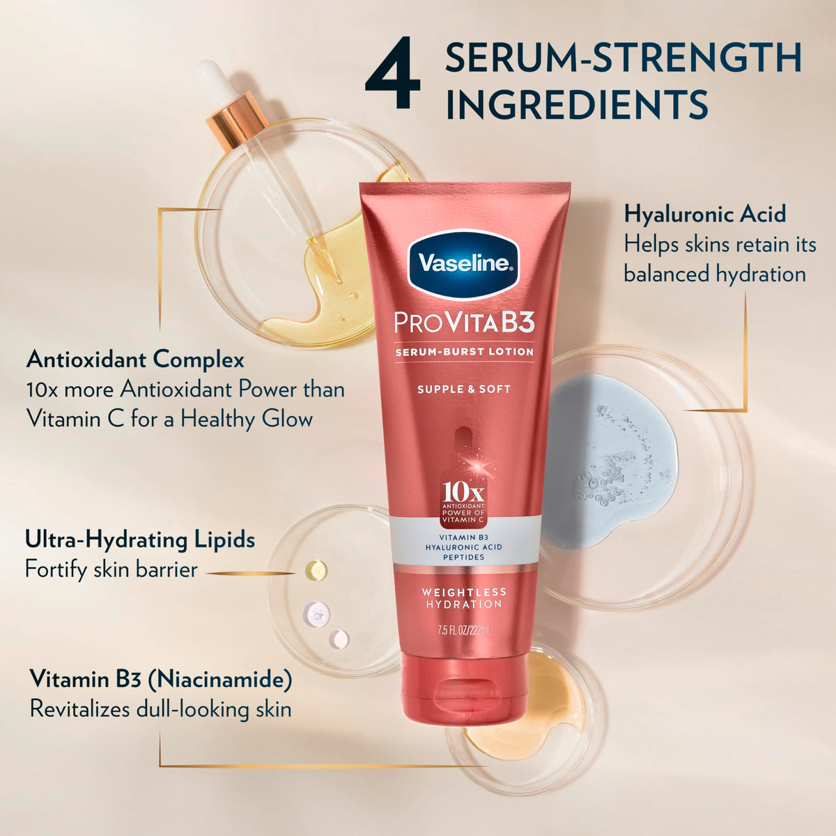 Vaseline pump and bottle detail for easy dispensing and quick application