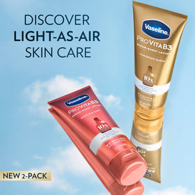 Vaseline serum texture closeup with droplets showing fast absorption