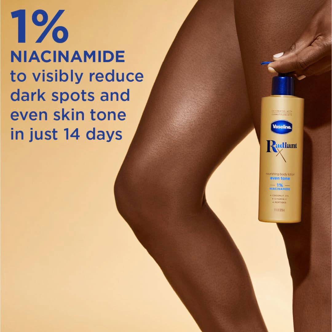 Vaseline being applied on arm highlighting even tone and hydrated appearance