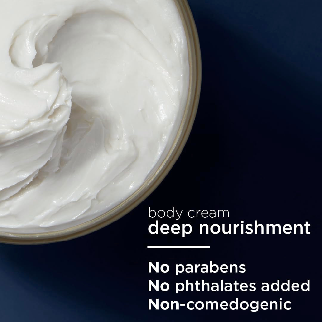 Vaseline Radiant X ingredients visual highlighting shea butter, coconut oil, vitamin C and peptides for nourishment