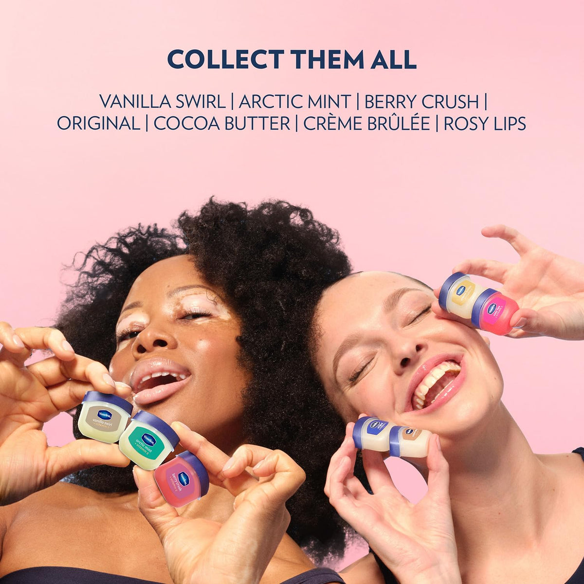 Vaseline Rosy Lips on bedside table to suggest nightly lip protection