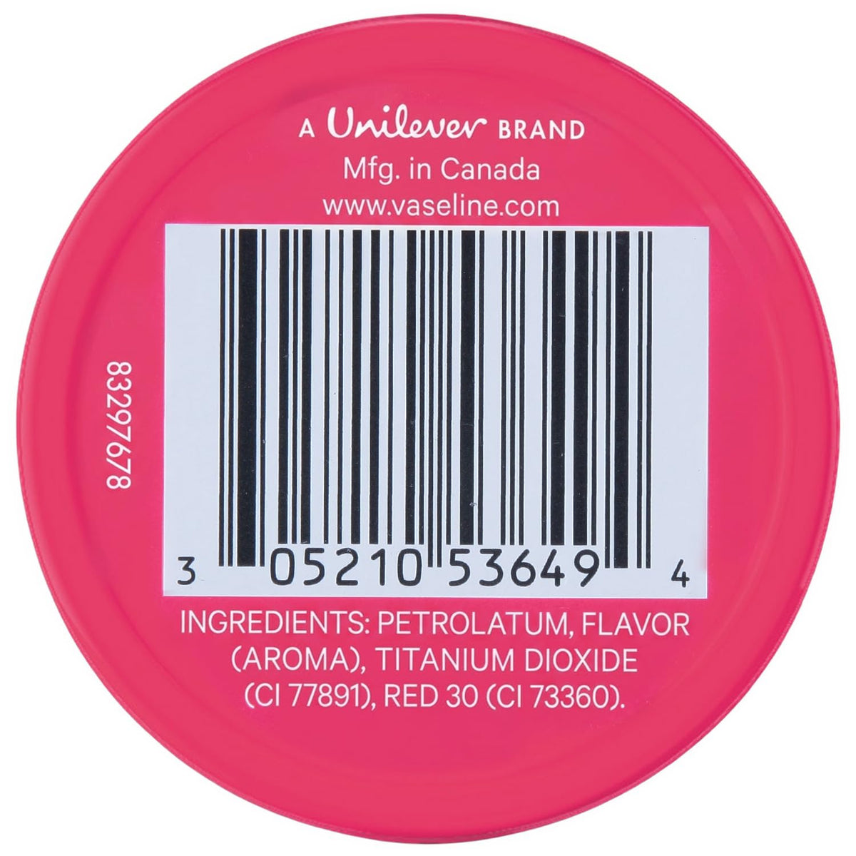 Vaseline rosy lips open pot texture revealing smooth balm surface