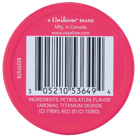 Vaseline rosy lips open pot texture revealing smooth balm surface