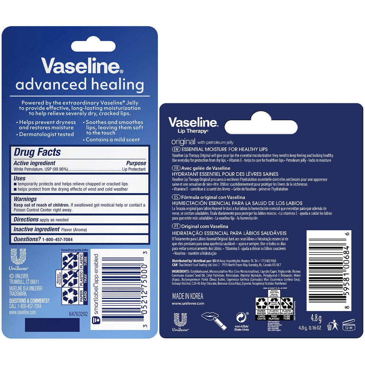 Vaseline single tube close-up displaying applicator tip and ease of use